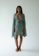 SAYDA MINI DRESS- SILVER BLUE