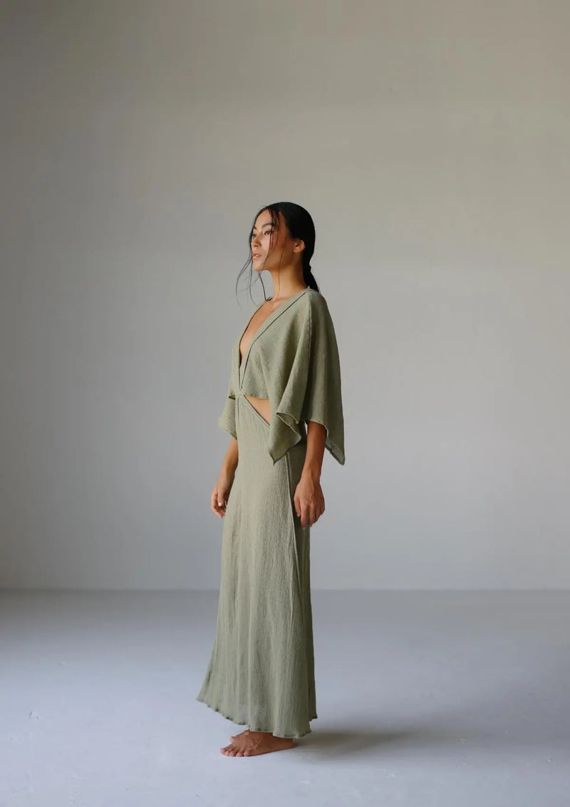 AURORA DRESS - OLIVE - Studio Tia