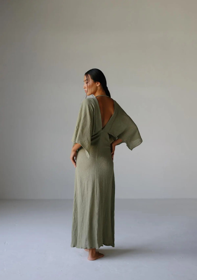 AURORA DRESS - OLIVE - Studio Tia