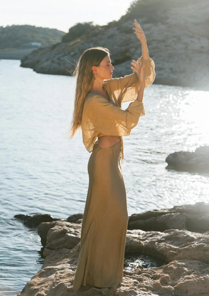 YARA MAXI SKIRT - GOLDEN TAN