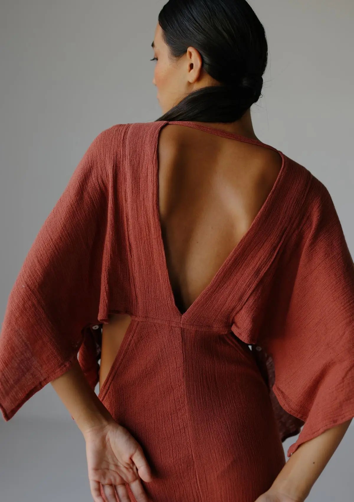 AURORA DRESS - GEBRANNTER TON