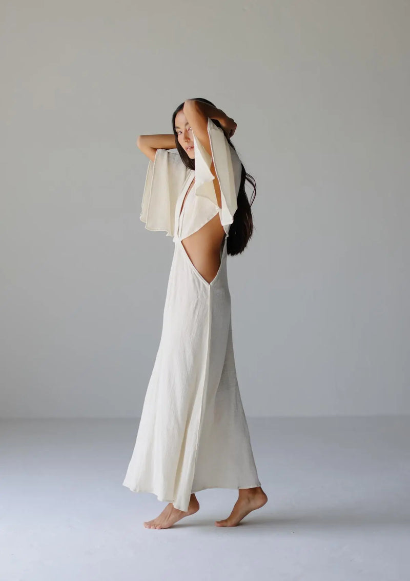 AURORA DRESS - BONE WHITE