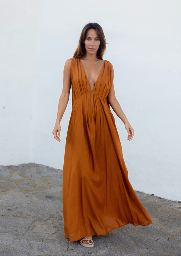 FUJI DRESS- GOLD FLAME