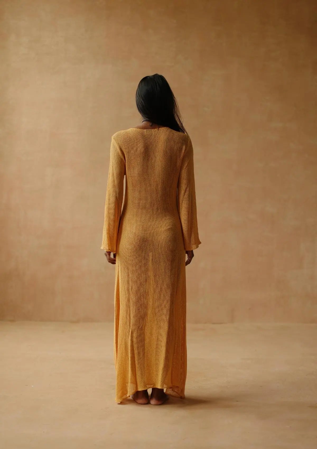 HALLIE MAXIKLEID - GOLDENE APRIKOSE