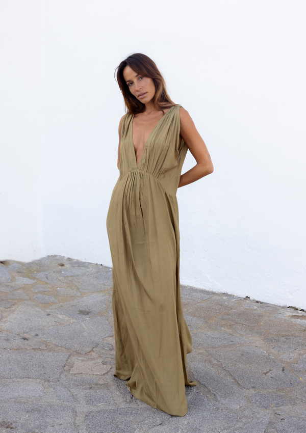 FUJI DRESS- KALE GREEN