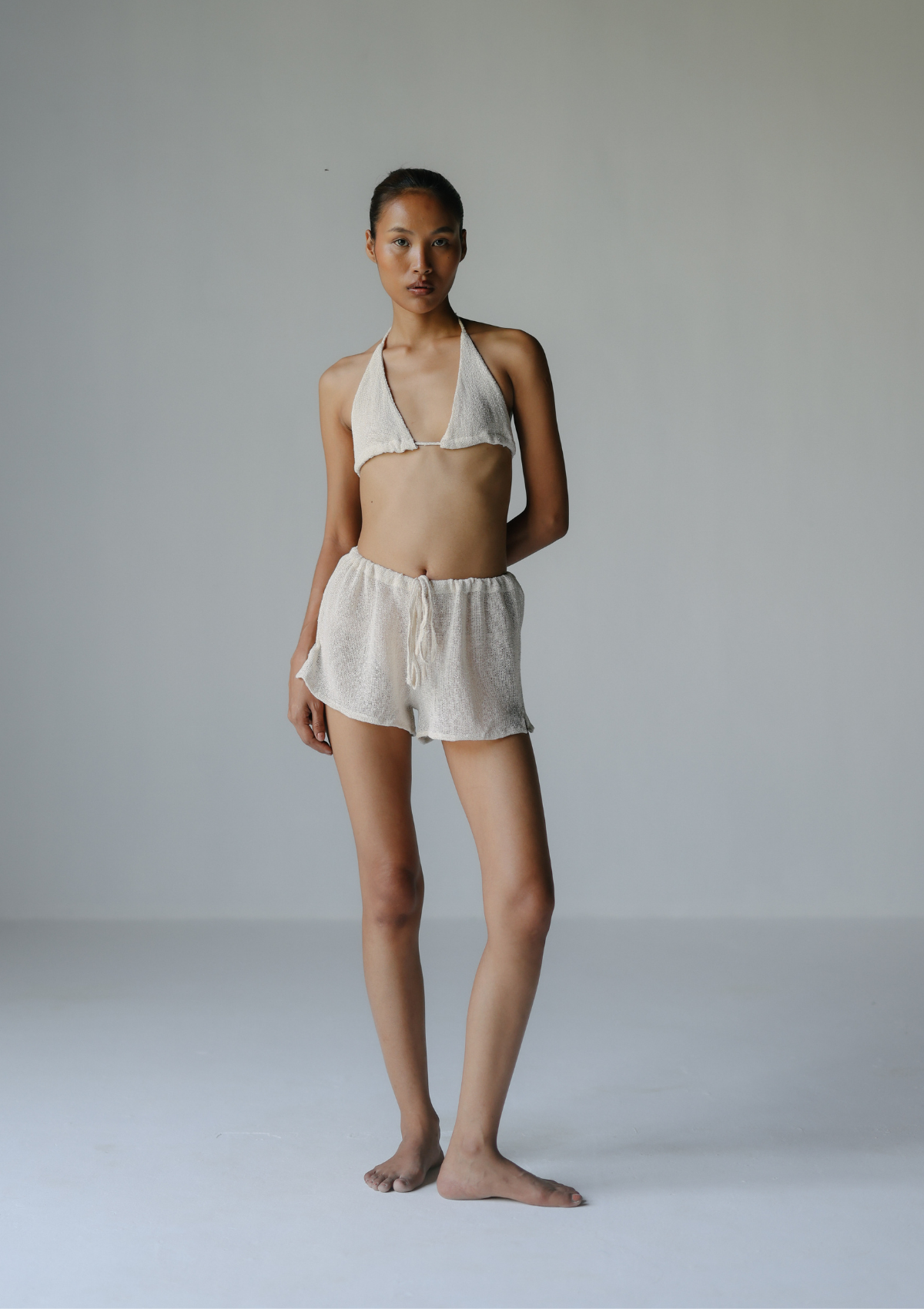 MESH SHORTS-  NATURAL
