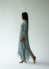 MESH KAFTAN - SILVER BLUE