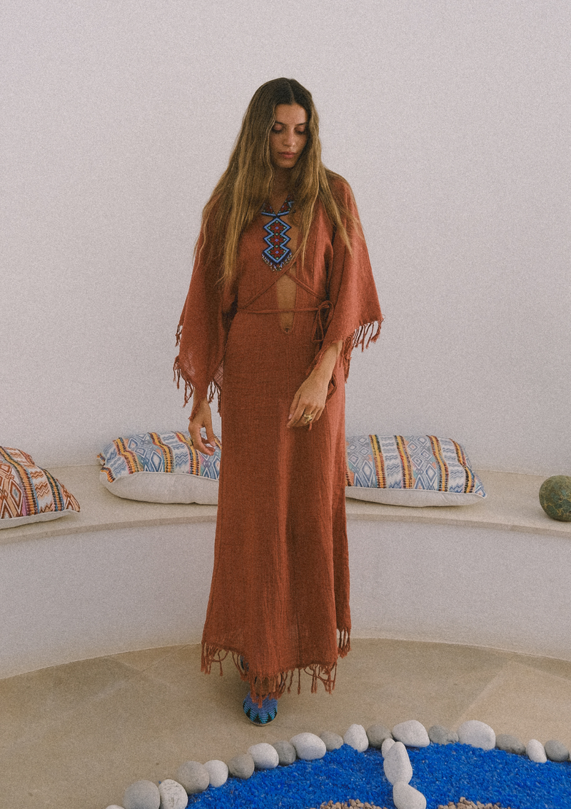 ELARA DRESS- BAKED CLAY
