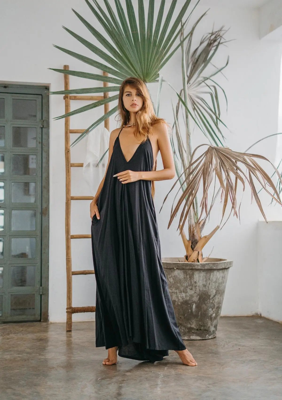 CALI MAXI DRESS - BLACK - Studio Tia