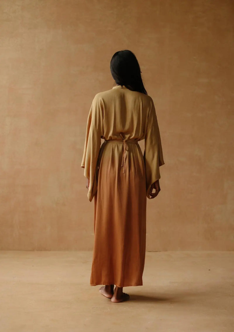 KORA KIMONO  DRESS- INCA GOLD OMBRE