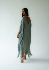 MESH KAFTAN - SILVER BLUE