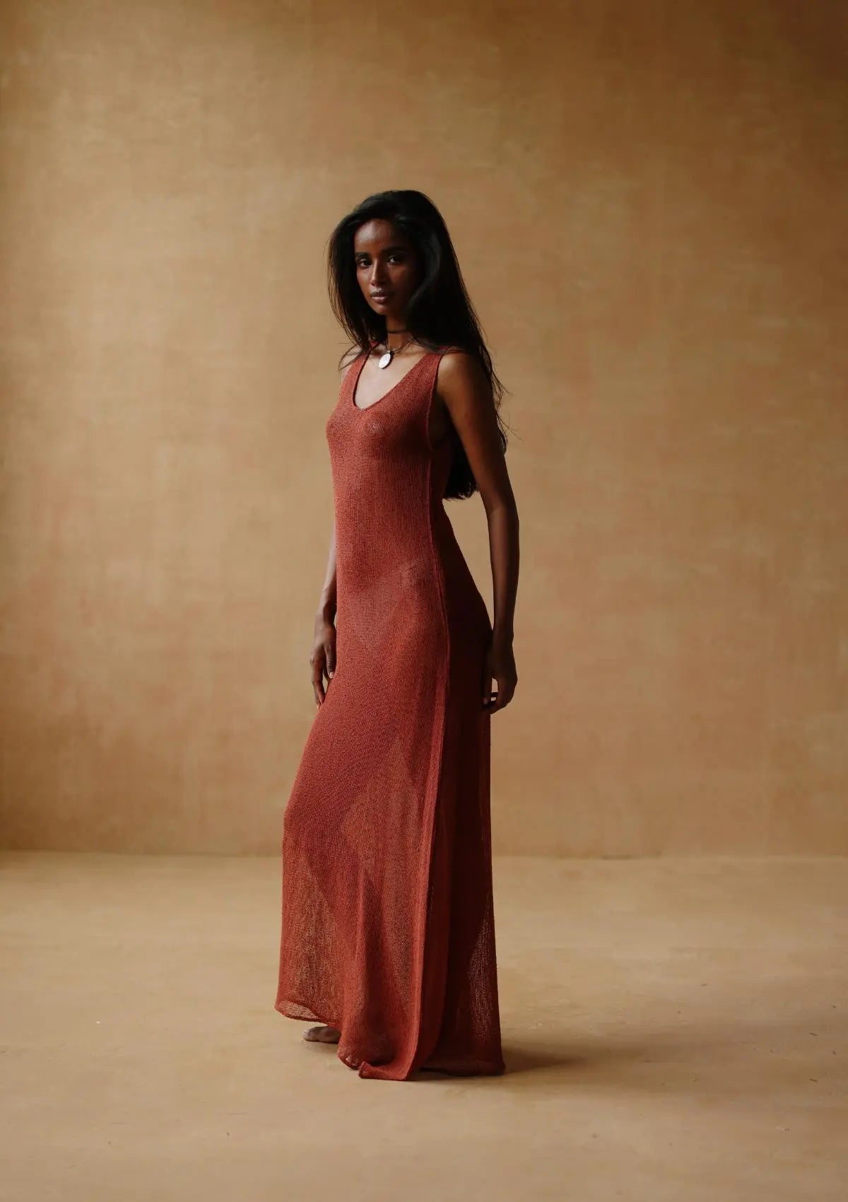ZOEY MAXI DRESS – BAKED CLAY