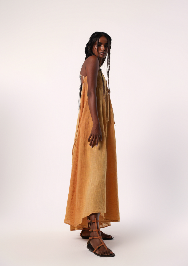 SAFFRON MAXI DRESS - SAHARA SUN / INCA GOLD