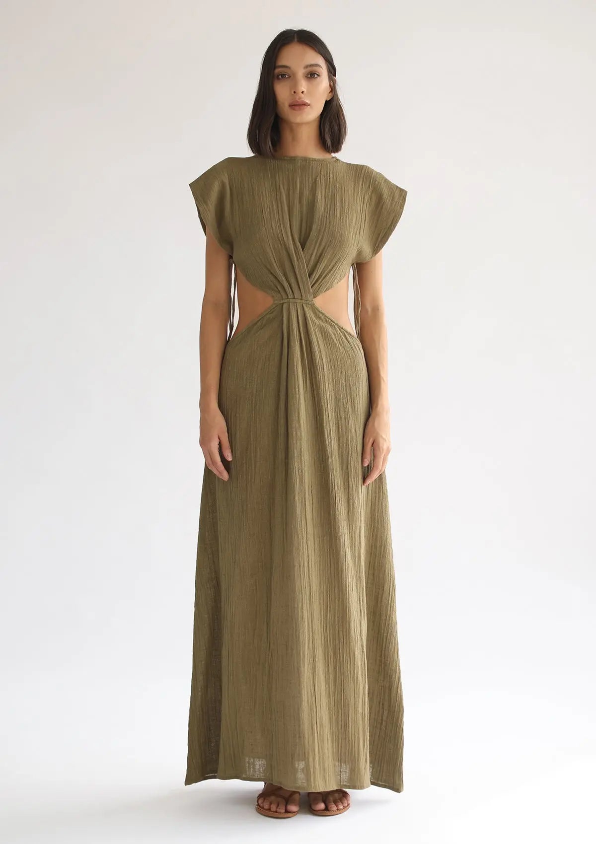 CLEO DRESS - OLIVE - Studio Tia