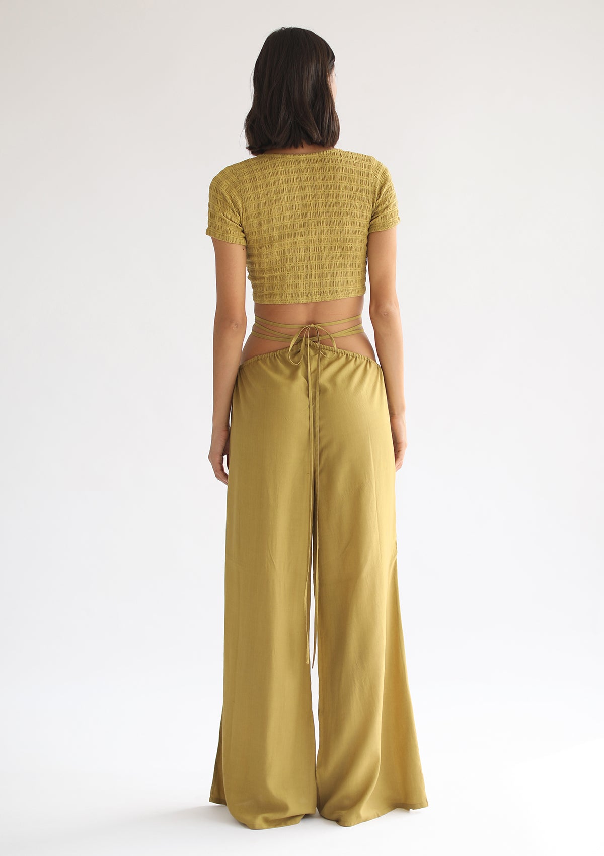LARA TROUSER - OLIVE OIL