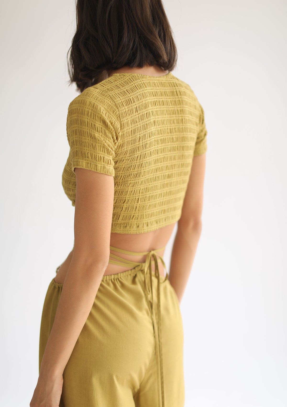 LARA TROUSER - OLIVE OIL