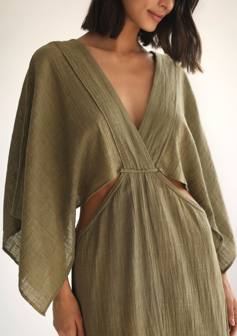 AURORA DRESS - OLIVE