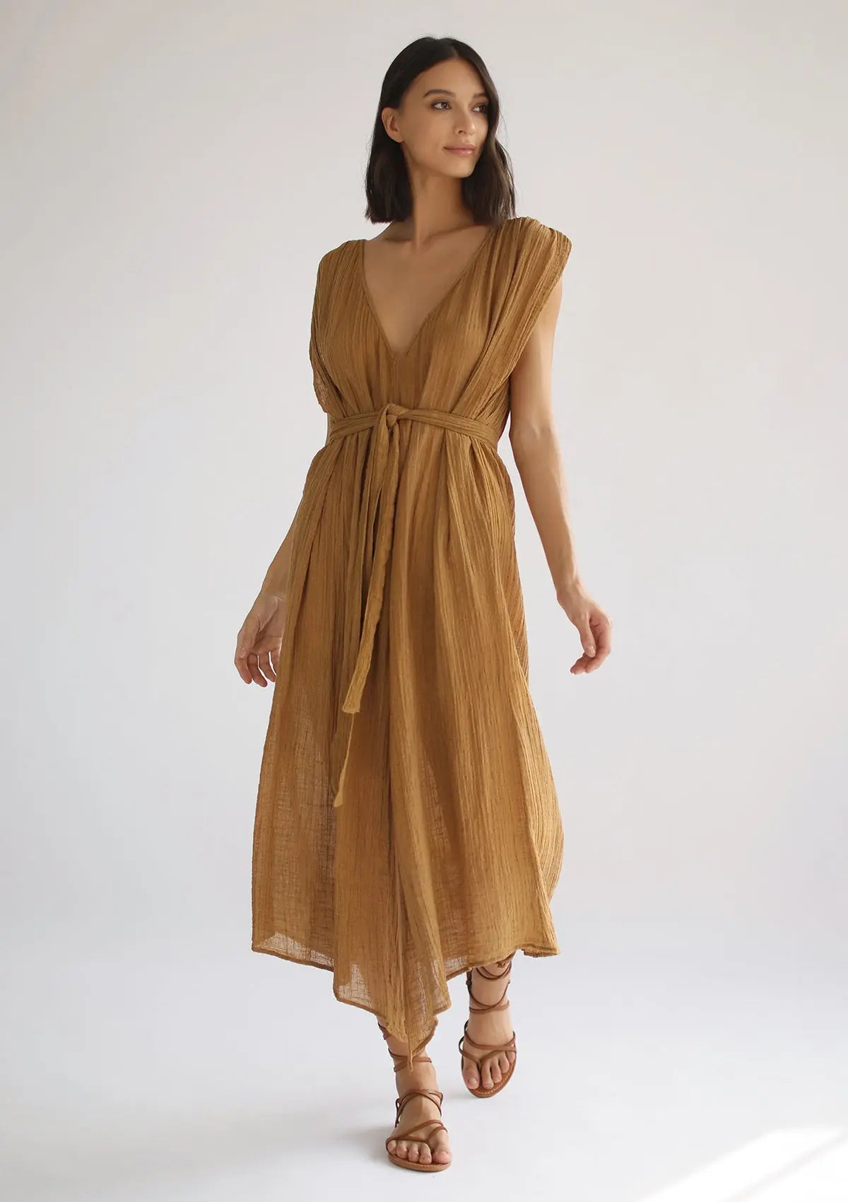 ARES KAFTAN - GOLDEN BROWN - Studio Tia